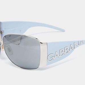 DOLCE & GABBANA vintage mint condition baby blue silver sunglasses